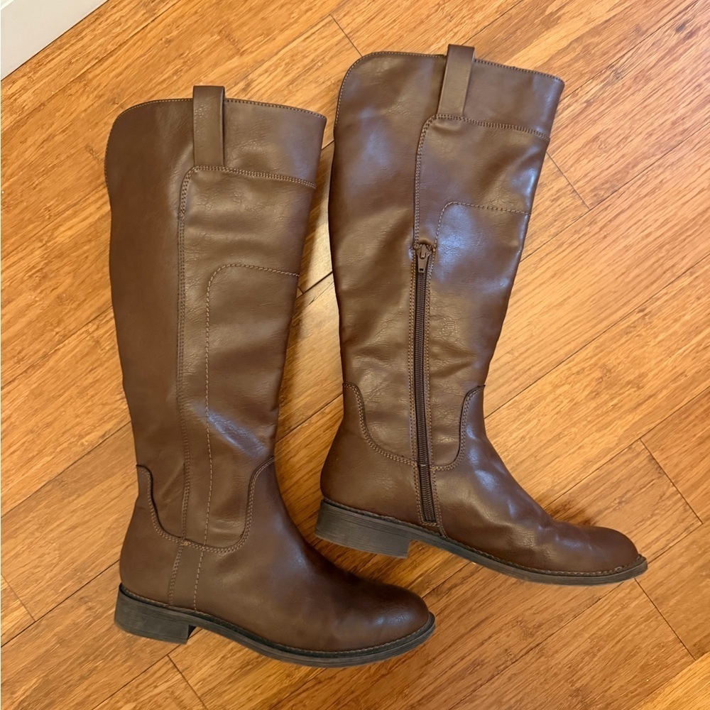 Frye And Co Womens Giovanna Stacked Heel Riding Boots size 7 cowgirl shoes - Picture 2 of 8